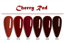 Ibdgel 6 Pcs /set Red Nails Gel Polish Brilliant One Month long-lasting for nail manicure