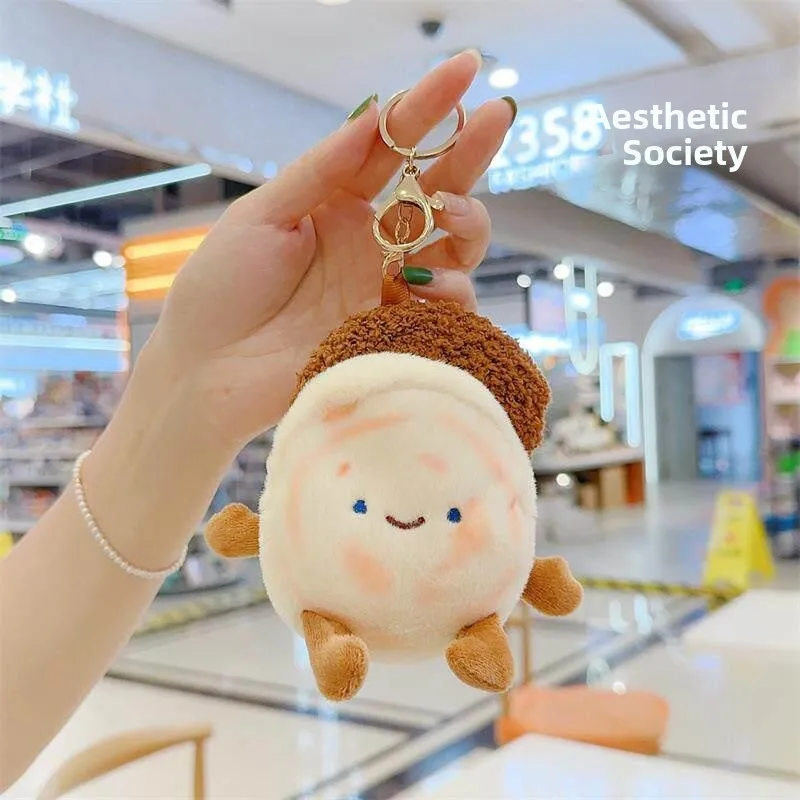 Cute Plush Hanging Ornament Bread Sandwich Bag Toy Bookbag Decorations Creative Xian Specialty Meat Sandwich Plush Doll