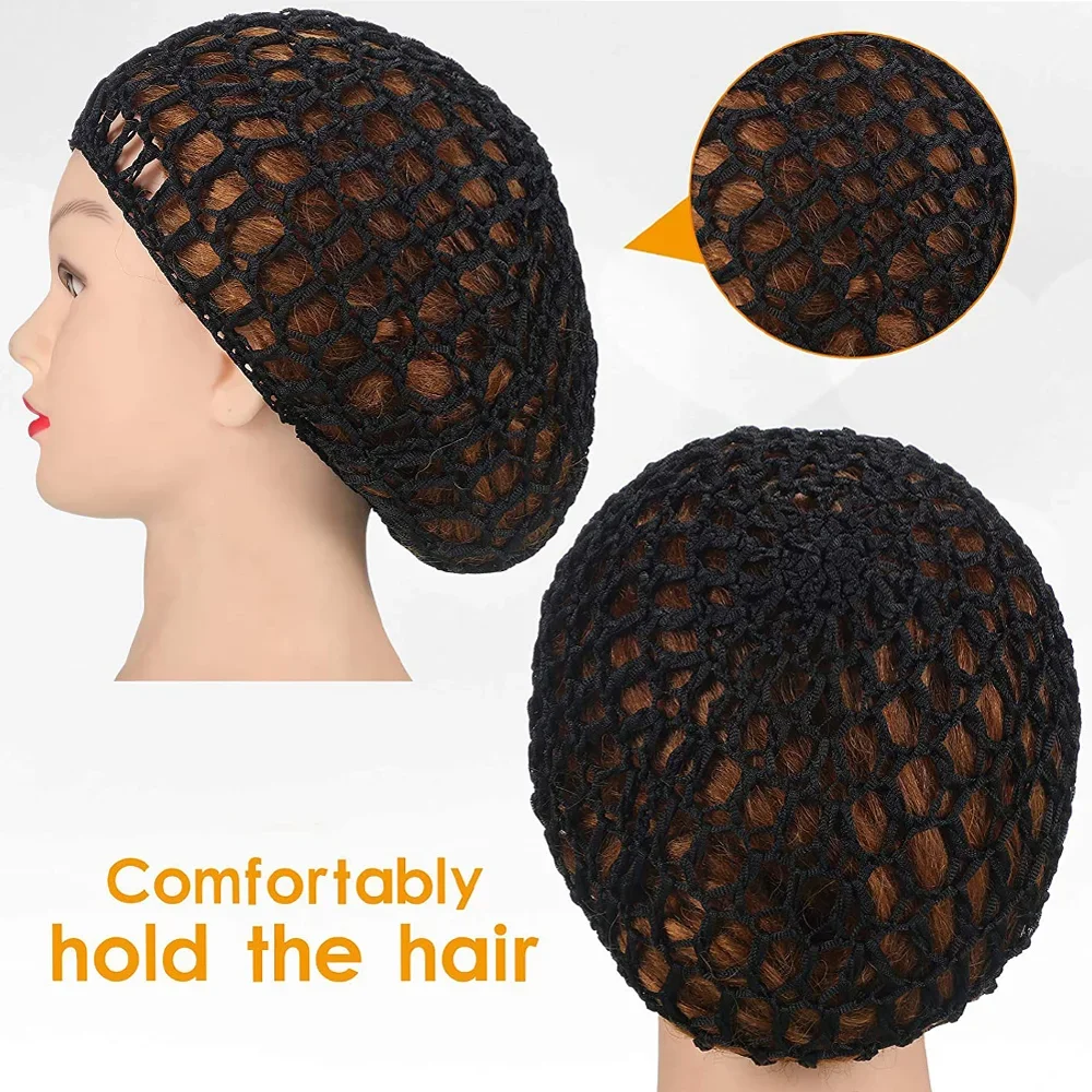 1PC Mesh Crochet Hair Net Snoods Silk Hair Cover for Sleeping Adjustable Wig Cap for Men  Women Breathable Weaving Cap