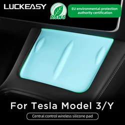For Tesla Model 3 Y X S 2021-2023 Silicone Anti-Skid Pad Car Phone Wireless Charging Pad Model3 Non-Slip Mat Auto Accessories