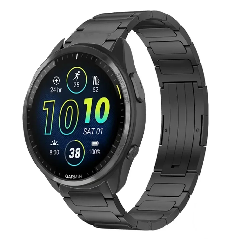 22 مللي متر سبائك التيتانيوم حزام ل Garmin Venu 3/2 حزام (استيك) ساعة Vivoactive 4 سوار معدني حزام الساعات ل Garmin Forerunner 965 955 255