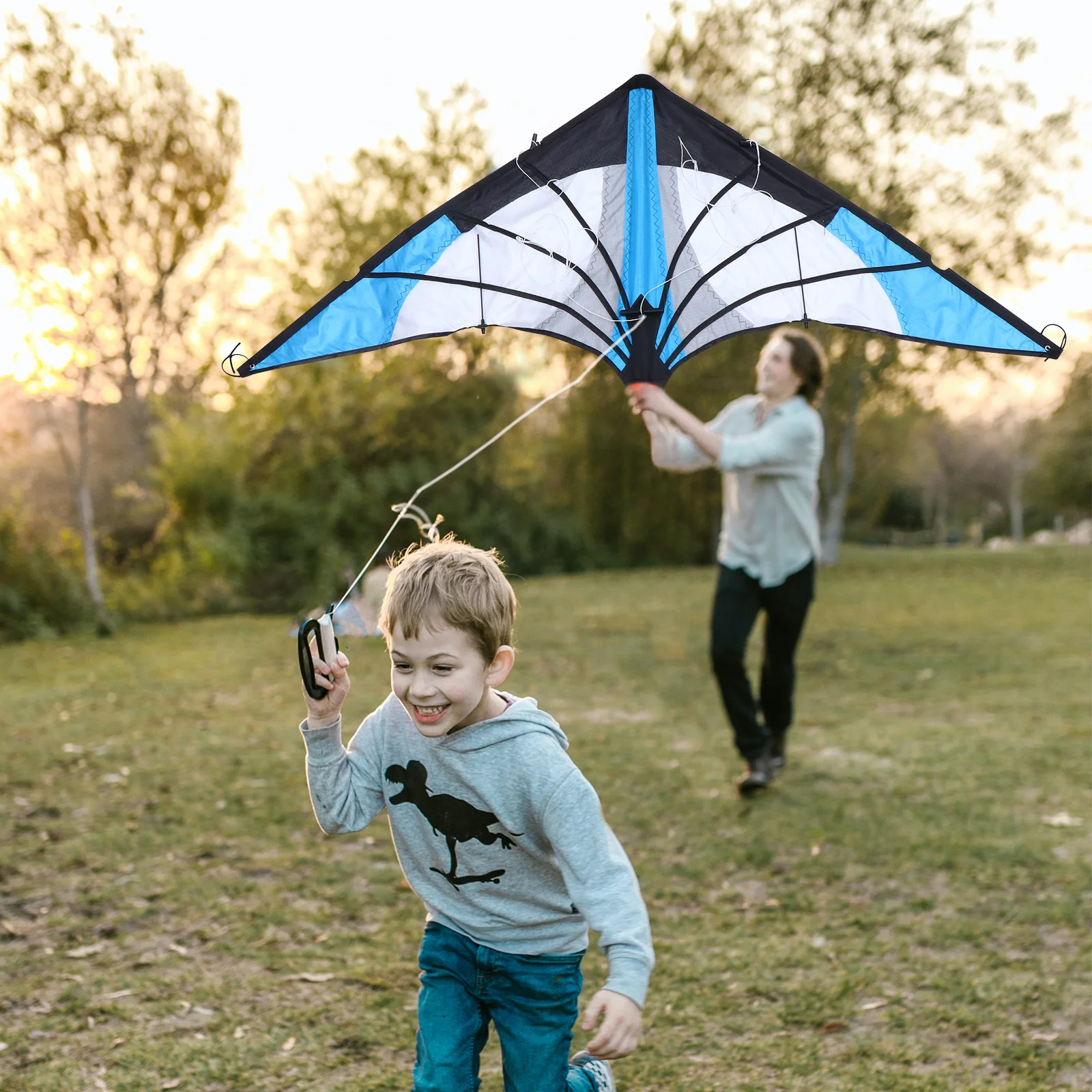 

Triangle Shaped Double Line Colorful Easy To Fly Outdoor Kids Flying Gift Dual-Line Kite