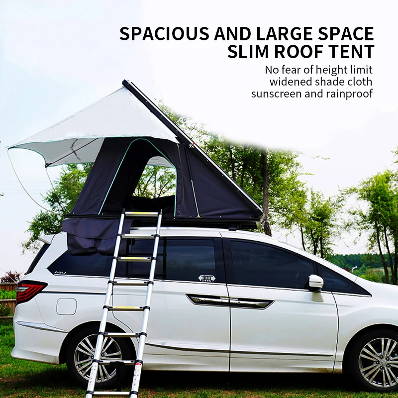 Wholesale 3-4 Person Triangle Aluminum Hard Shell Roof Top Tent Camper For Car Cheap Roof Top Tent