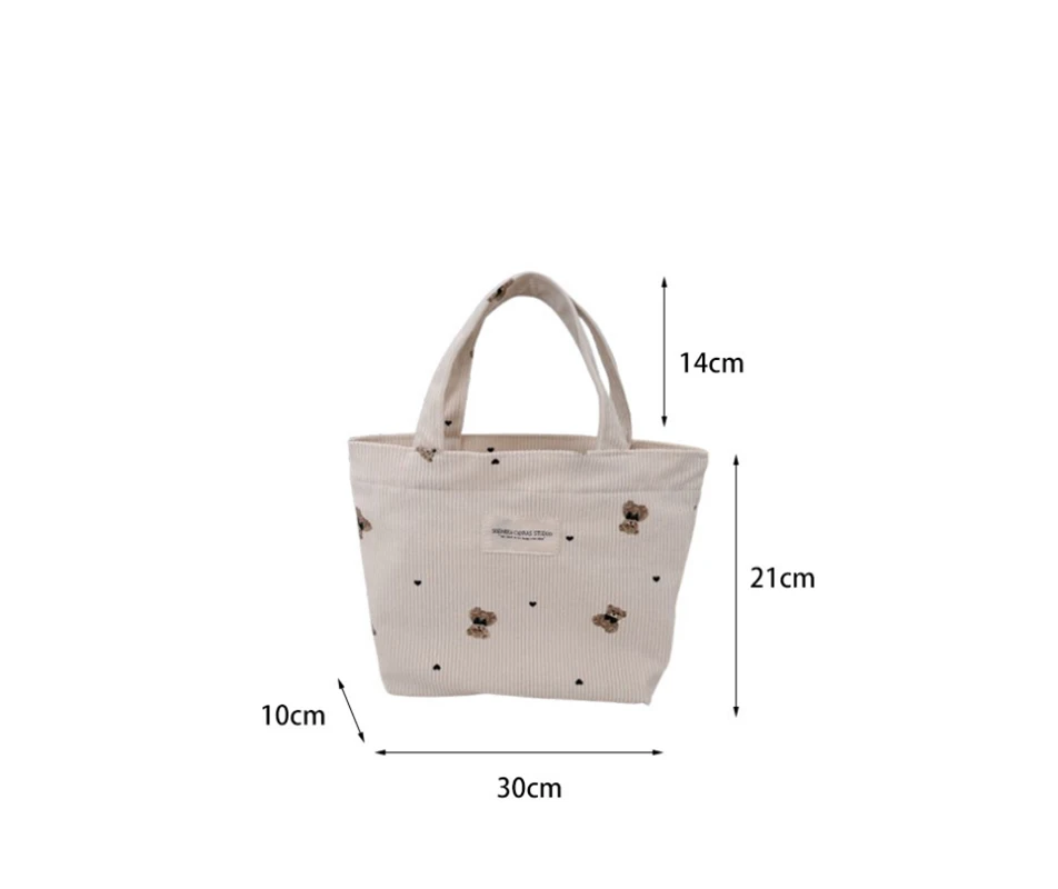 

Вельветовая сумка с медведем