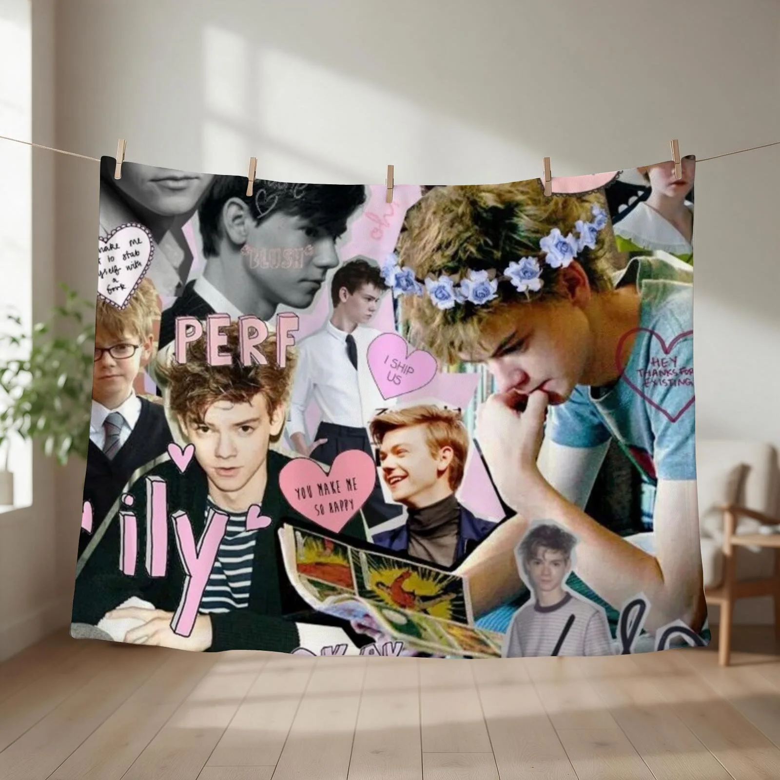 New Brodie collage Throw Blanket Soft Beds warm winter Fashion Sofas Designers Blankets