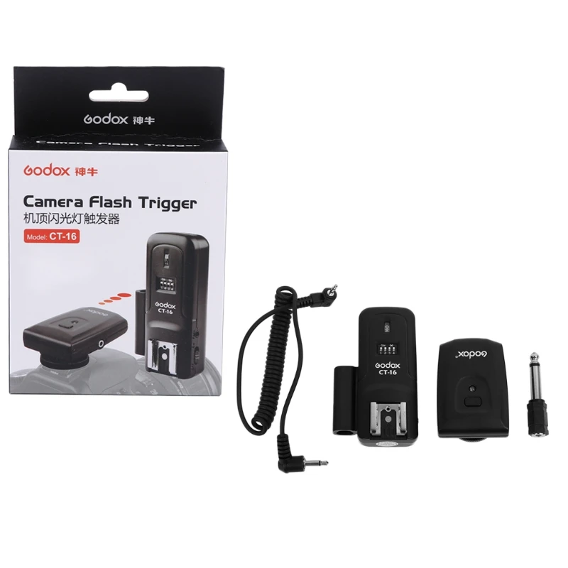 Godox CT-16 Wireless Remote Flash Trigger 2.4GHz Top-Mount Photography Accessories for Studio Lighting Camera Flash Receiver