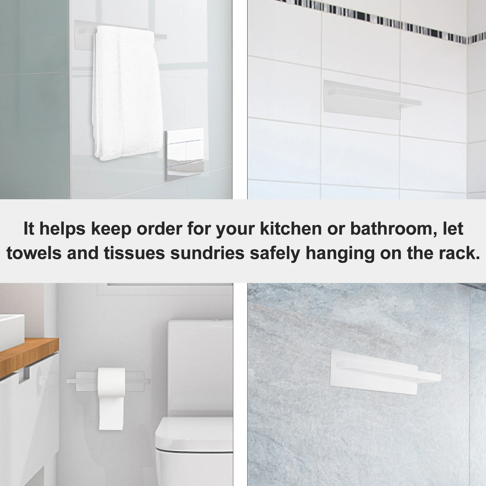 

Magnetic Towel Wall Mounted Bathroom Hanger Paper Holder Sturdy Storage ganizer Versatile Space Versatile Magnetic Rack Saver