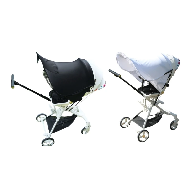 J15U Baby Strollers Sun Shade Canopy Color Protections Awning for Cart and Prams with Elastic Cloth Feature