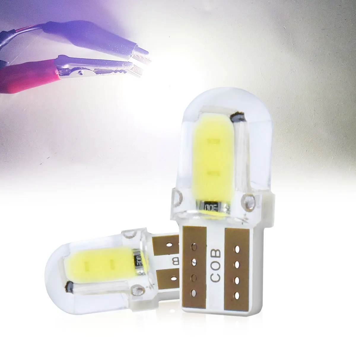 2/10/20 Stück ultrahelle 360-Grad-Beleuchtung T10 W5W 168 COB-LED-Signale für Auto-Seitensignal-Blinker, Brems-Leselampen