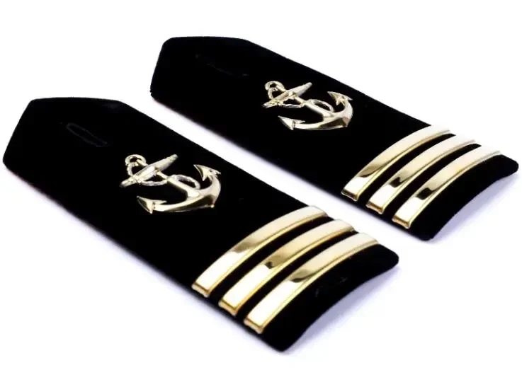 Navy Should Mark Epaulettes Sailor Stainless Steel Officer Gold Colour Men