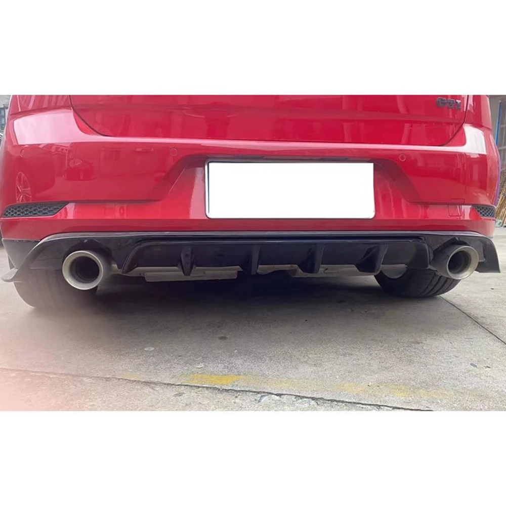 For Volkswagen Golf MK7.5 GTI TCR High Quality ABS Material Car Rear Bumper Diffuser Rear Side Diverter Spoiler Lip