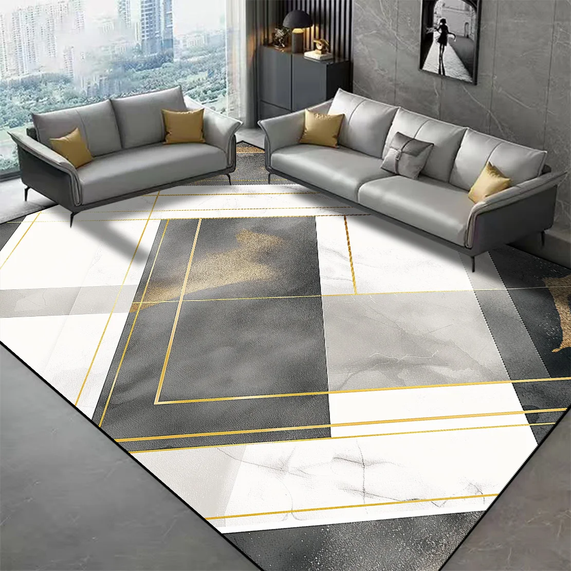 Modern Simple Living Room Rugs Non-slip Household Mat Washable Bedroom Decor Bedside Carpet Large Size Floor Mats 160x200cm image 4