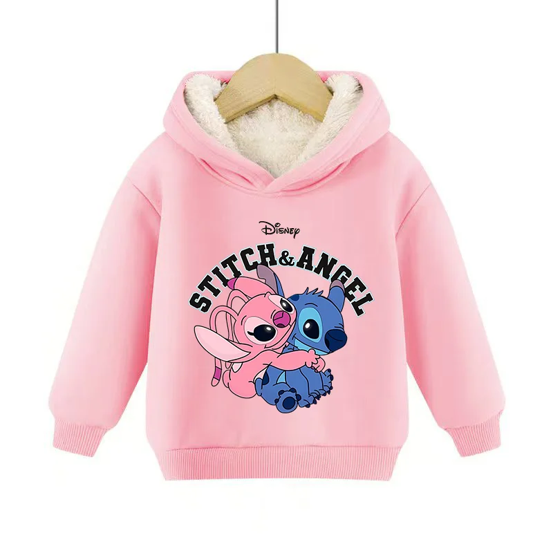 Disney Sweatshirts Stitch Hoodie Long-Sleeved Kids Hooded Pullover Pullover Sportswear Hoodies Clothes Casual Hoodies Sweatshirt