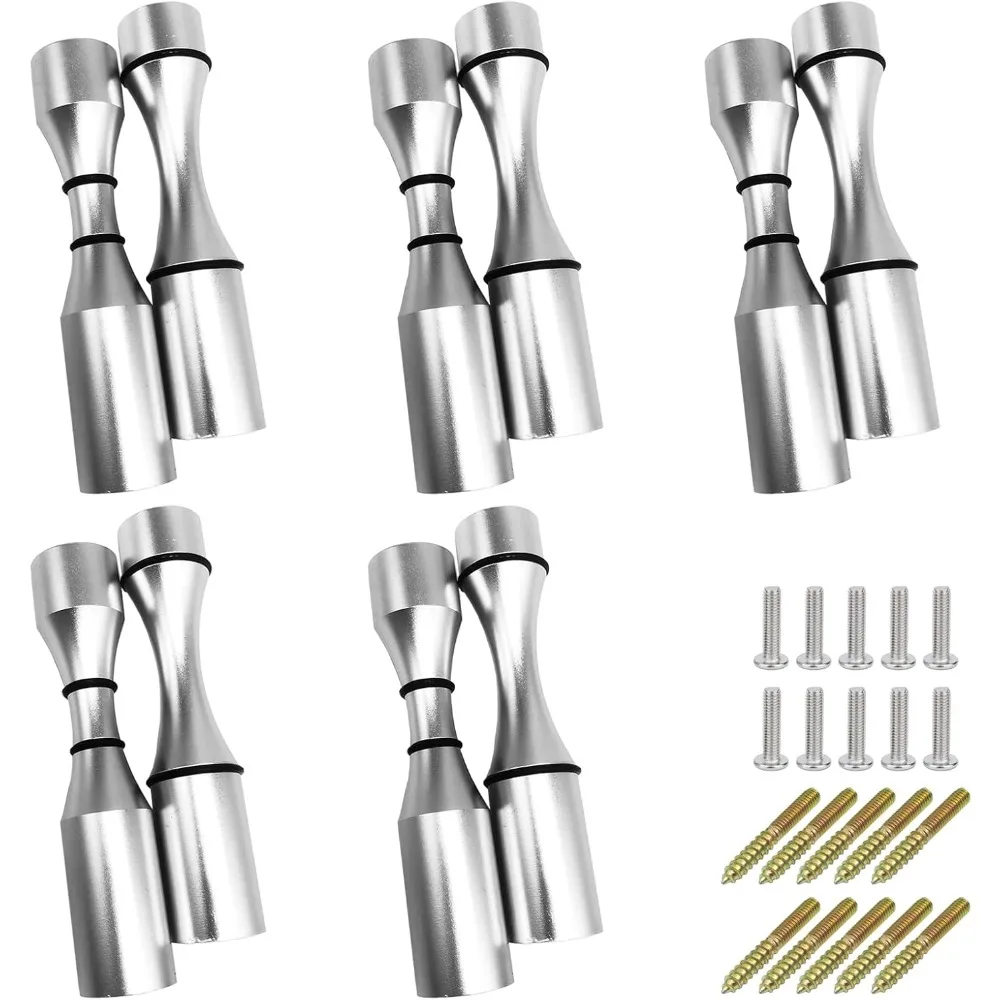 

Matte Silver Wall Mounted Wine Bottle Holder for 5 Bottles, Suitable for Drywall and Wooden Surfaces