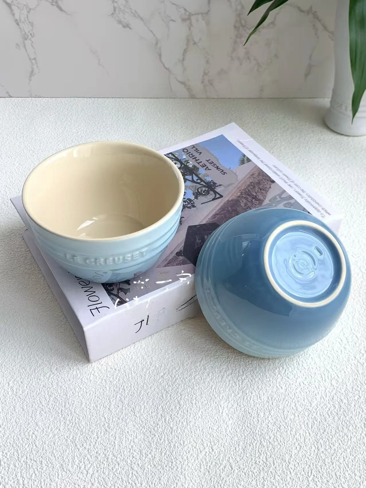 

Le Creuset Cool Color Glazed Porcelain Soup Bowl Multicolor 250ml Korean Sle aron Color One-Person Serving round Bowl