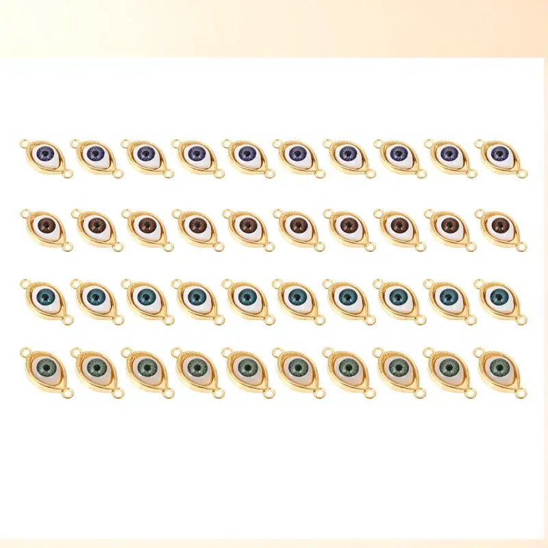 40Pcs Eye Shape Charm Pendants Alloy Jewelry Making Components for Necklace Bracelet Earring DIY Accessories Pendant