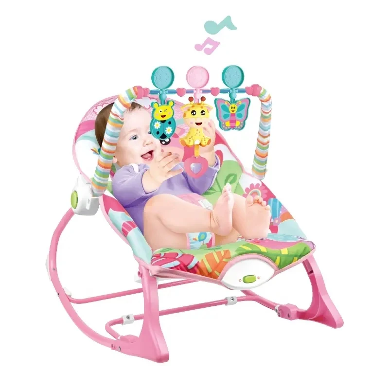 KSF Children Toys New Products Baby Balance Rocking Chair Pink Strong Newborn Rocking Chair Bed Electric For Baby Boy Toy