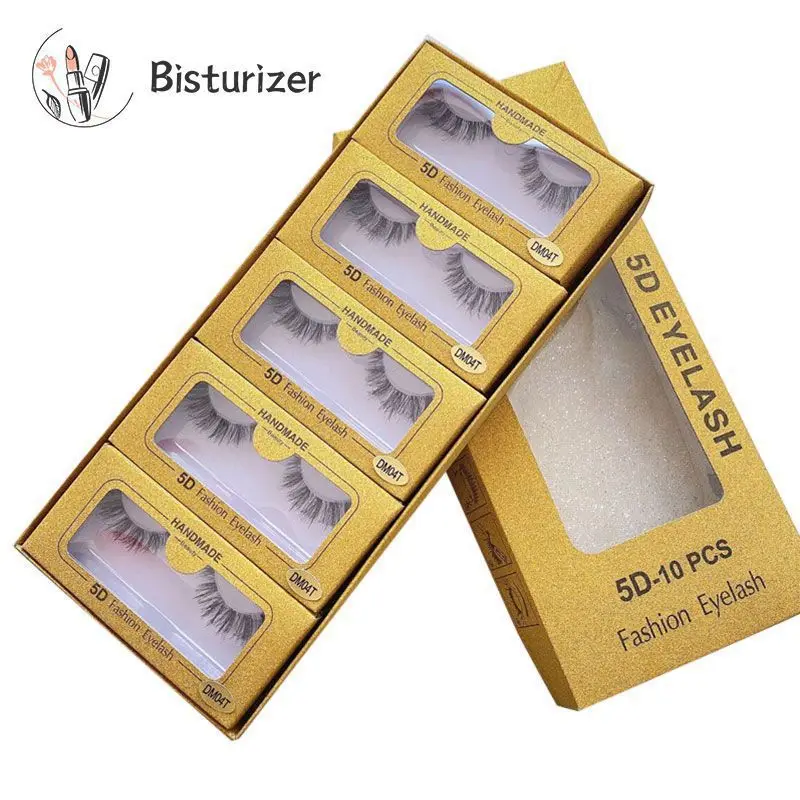 Cotton Thread Natural False Eyelashes Handmade Soft Transparent Stem Eyelashes Daily Makeup Simulation Realistic Lashes