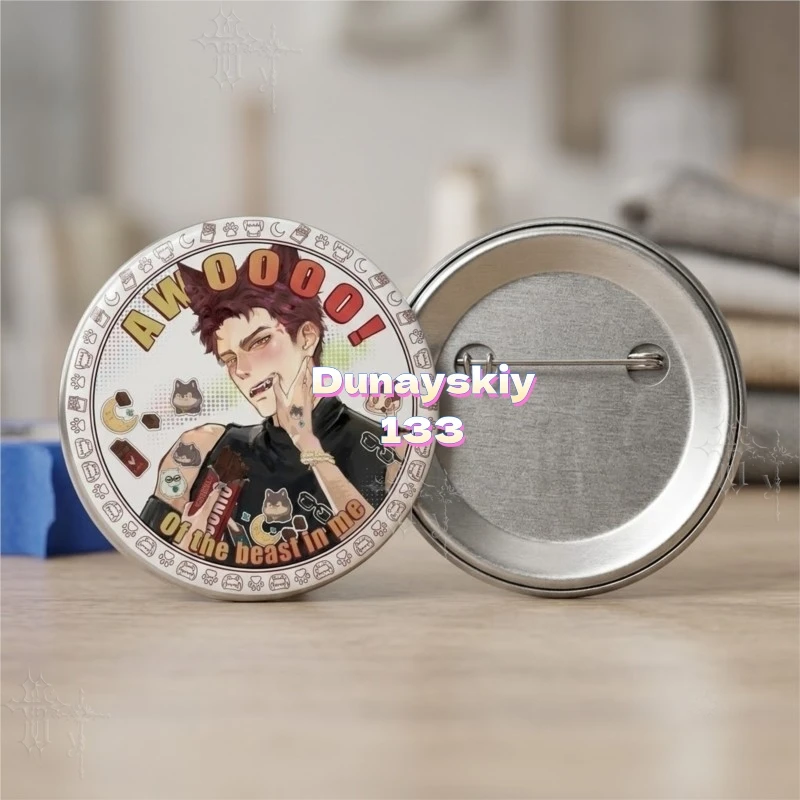 Halloween Cosplay Collectible Pin Custom Handmade Valko Tinplate Badge From Love And Deepspace Game For Anime Fan Daily Bag view 3