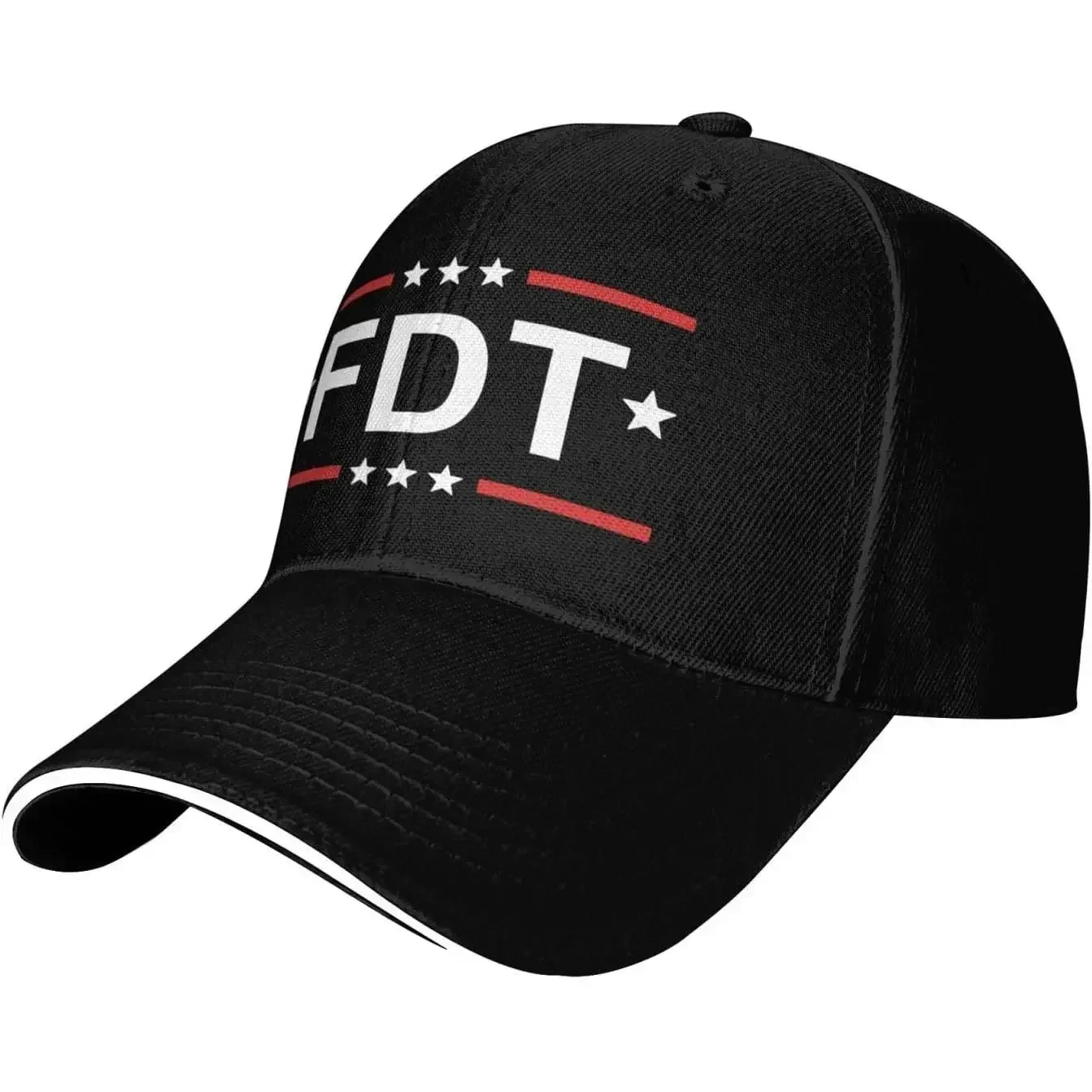 Fdt Men's Stretch Baseball Cap - Sporty Chic Fabric, Wide Brim, Adjustable, Hand Wash Care, Sports Sun Cover for Adults' All-Seasons Sun Protective Outdoor, Casual Wear
