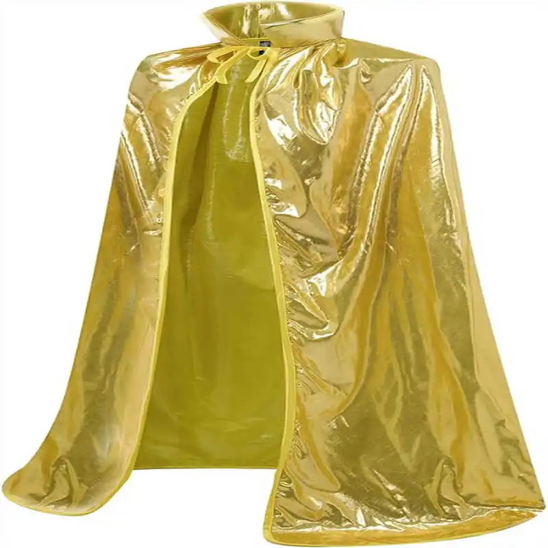 زي الهالوين التنكري ذو السطح اللامع بدون غطاء وياقة واقفة، رداء دور بلانج، زي أداء المسرح، مادة البوليستر #4