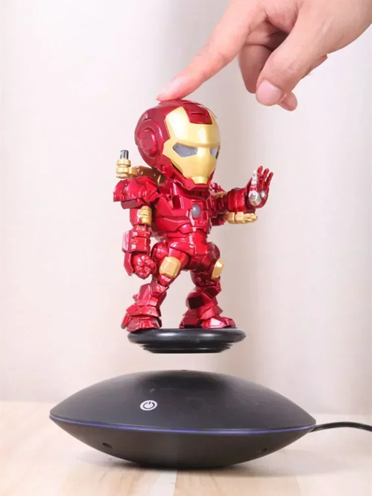 

Marvel The Avengers Iron Man Mk43 Spider Man Magnetic Levitation Ornaments Figure Model Collectible Toys Boys Birthday Gift