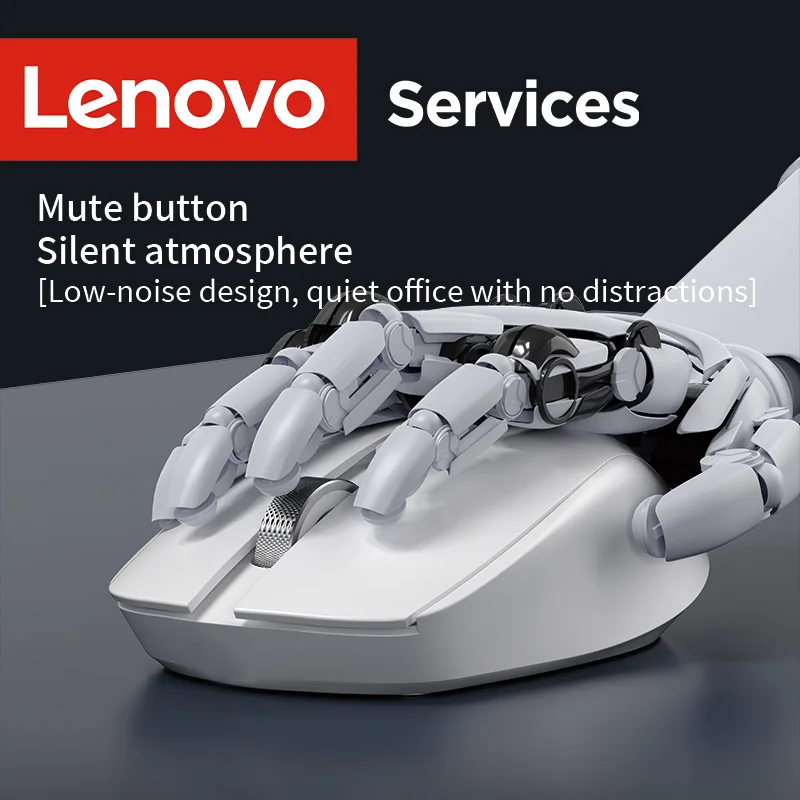 Lenovo kabellose ergonomische Computermaus mit Geräuschunterdrückung, leisem Klick, hochpräzisem Scrollrad, leichtem, tragbarem Design