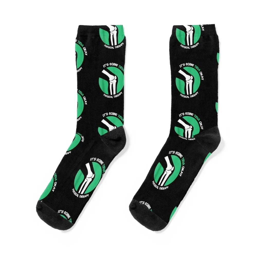 

it's going tibia okay physical therapy Socks with print Stockings compression hockey Socks Girl Men's