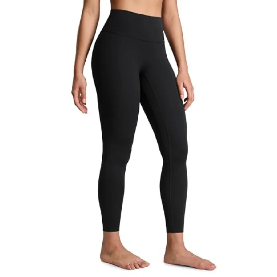 

CRZ YOGA SculptAir No Front Seam Yoga Leggings 25" - High Waisted Womens Pants Workout Pilates Athletic V Back Buttery Soft