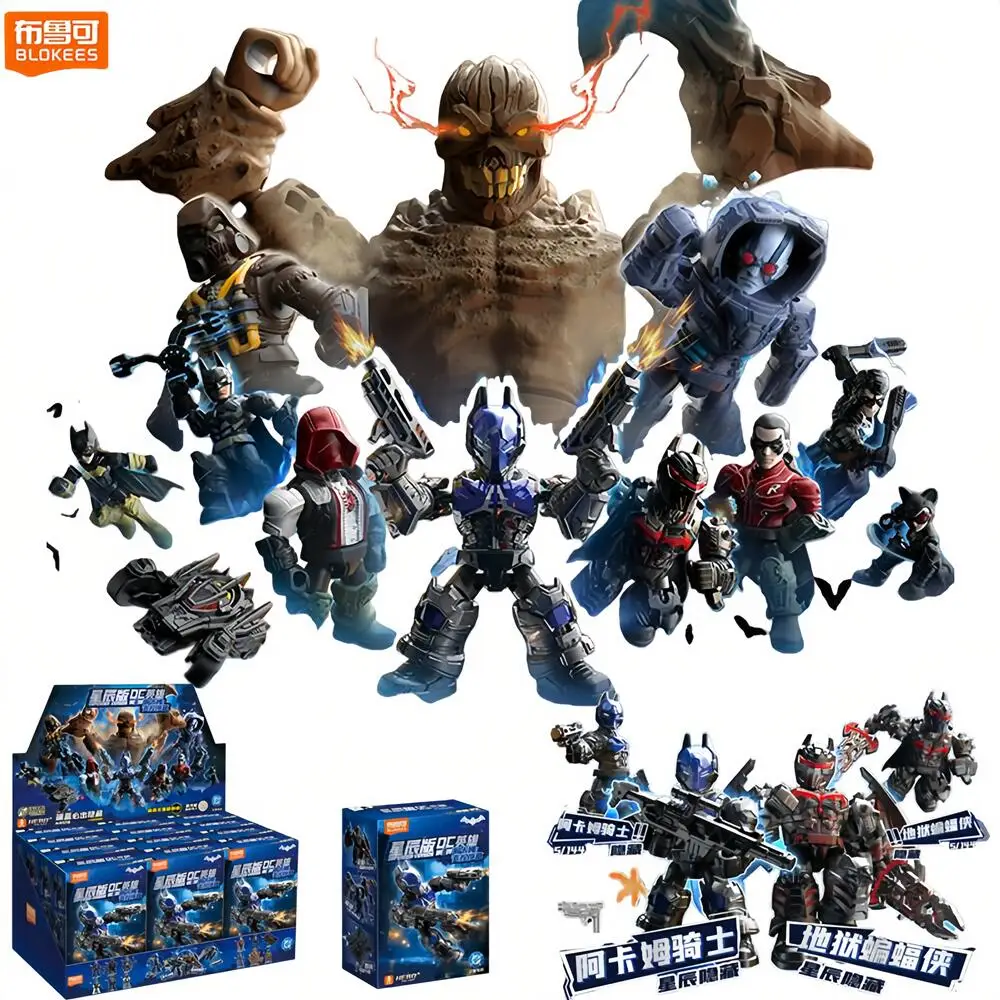 Blokees DC Hero Batman Arkham Star Edition GV03-12PCS Series Anime Character Collectible Toys Birthday Gift