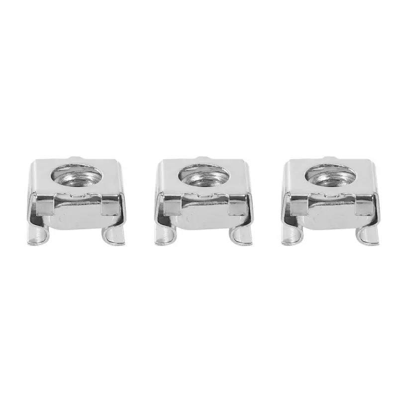 150 Sets M6 Square Hole Hardware Cage Nuts&Mounting Screws Washers (M6 X 20Mm)(Screw+Washer+Cage Nut)