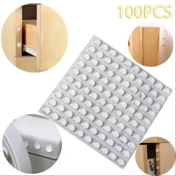 100Pcs 10x3mm Self Adhesive Door Stopper Rubber Damper Buffer Cabinet Bumpers Silicone Furniture Pads Cushion Protective Pads