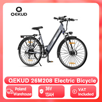 QEKUD 26M208 Electric Bicycle for Adults Mountain Bike 250W 36V 13Ah Removable Battery 26\