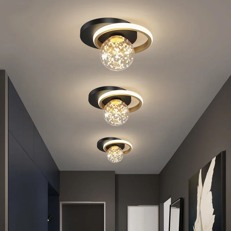 LED Starry Sky Ceiling Lamp for Bedroom Entrance Hall Hallway Living Room Decor Minimalist Light Luxury Modern Lamparas
