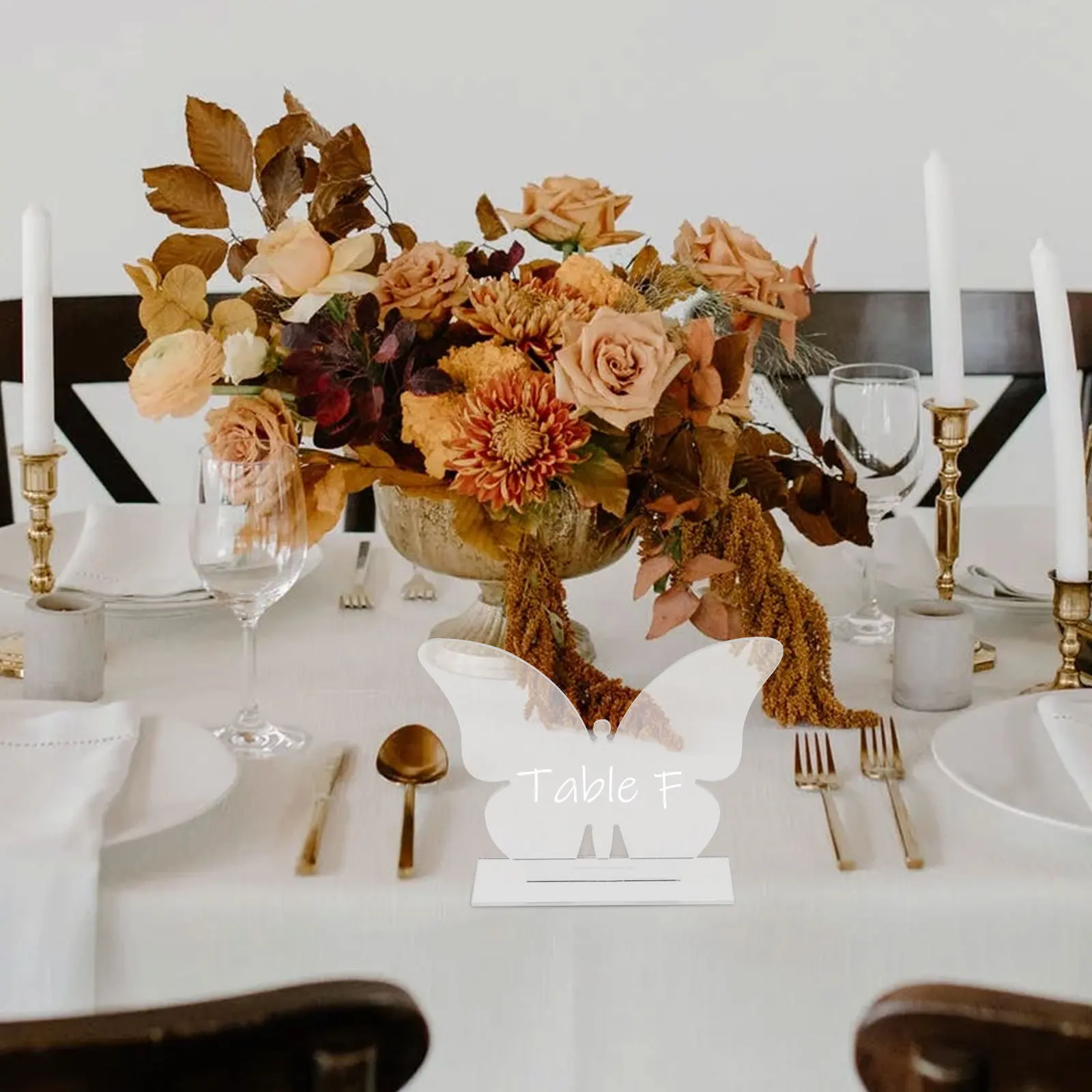 

6Sets Wedding Table Numbers Signs Reusable Elegant Acrylic Table Number Sign for Banquet Party Conference Organization Events