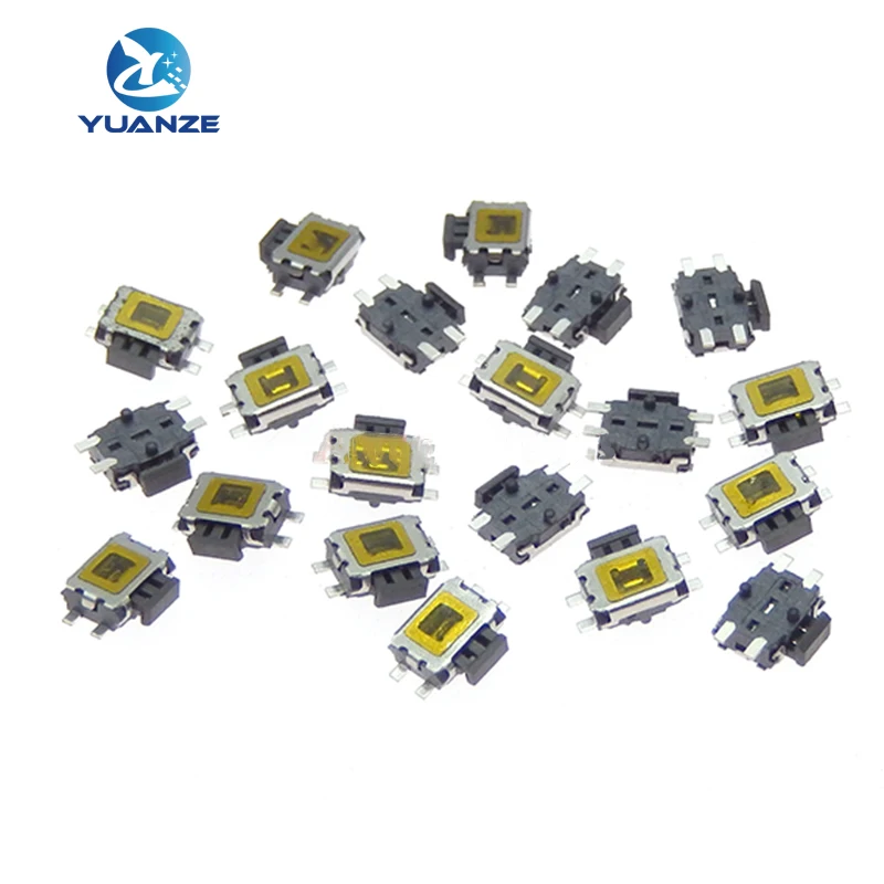 10pcs Micro Switch smd 4pin New Switch Button Key for Mobile Phone 12V Side Push Button Tactile Switch Momentary Tactile Switch