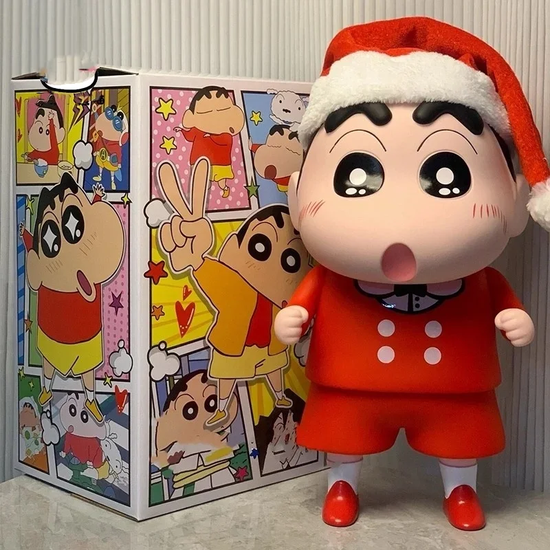 20cm/42cm Christmas Crayon Shin-Chan Tuzizaizai Cartoon  Character Trend Cute Model Doll Light Up Clap Light Doll New Year Gift