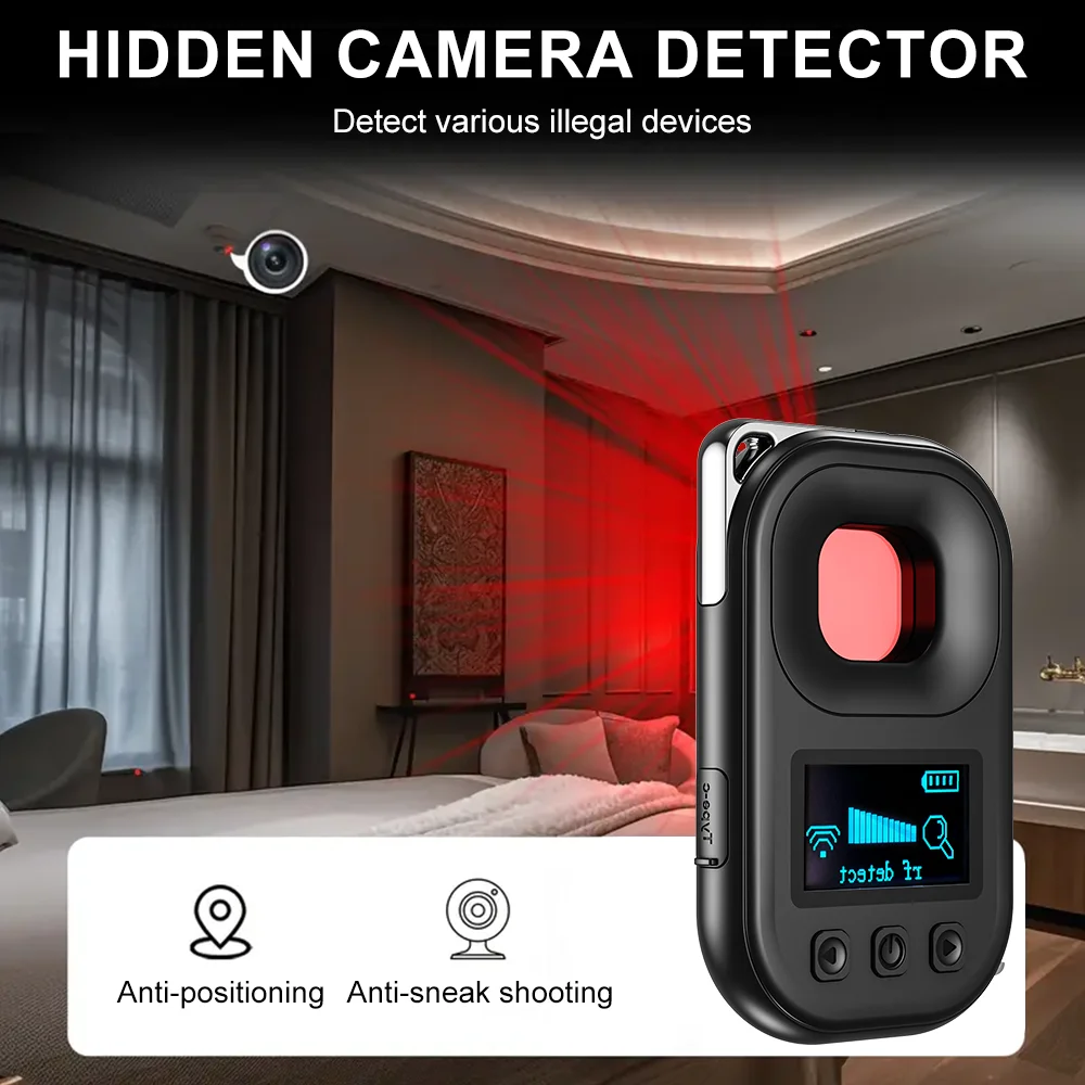 GPS Anti-candid Camera Detector Anti Thef Eavesdropping Monitor Tracker RF Signal Inspect Finder Hotel Listening Alarm Device