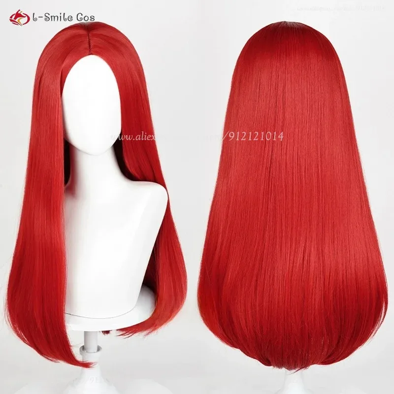 Doce 202560cm longo sintético branco vermelho preto amarelo tira cosplay perucas parte média em linha reta anime peruca resistente ao calor cabelo