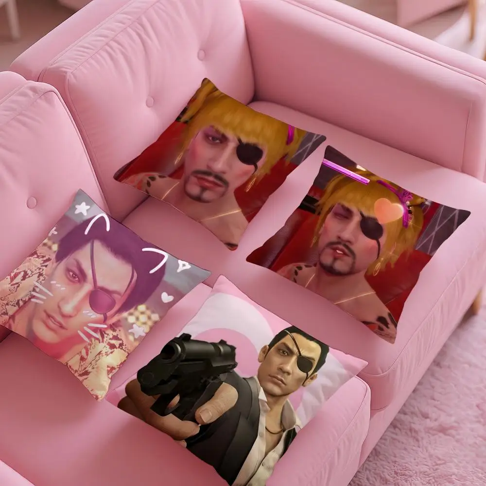 جورو ماجيما ياكوزا ميمي كيس وسادة حريري قصير قطيفة مع سحاب غير مرئي غطاء وسادة أريكة مقاوم للغبار لديكور المنزل #2