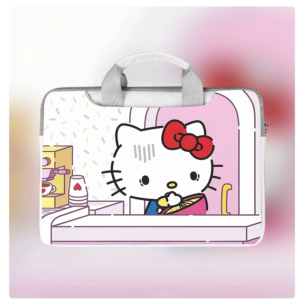 

Милая сумка для ноутбука Hello Kitty 12, 13.3, 14, 15.6 дюймов из мягкой искусственной кожи с ручкой для девочек, подарок на день рождения, хит продаж