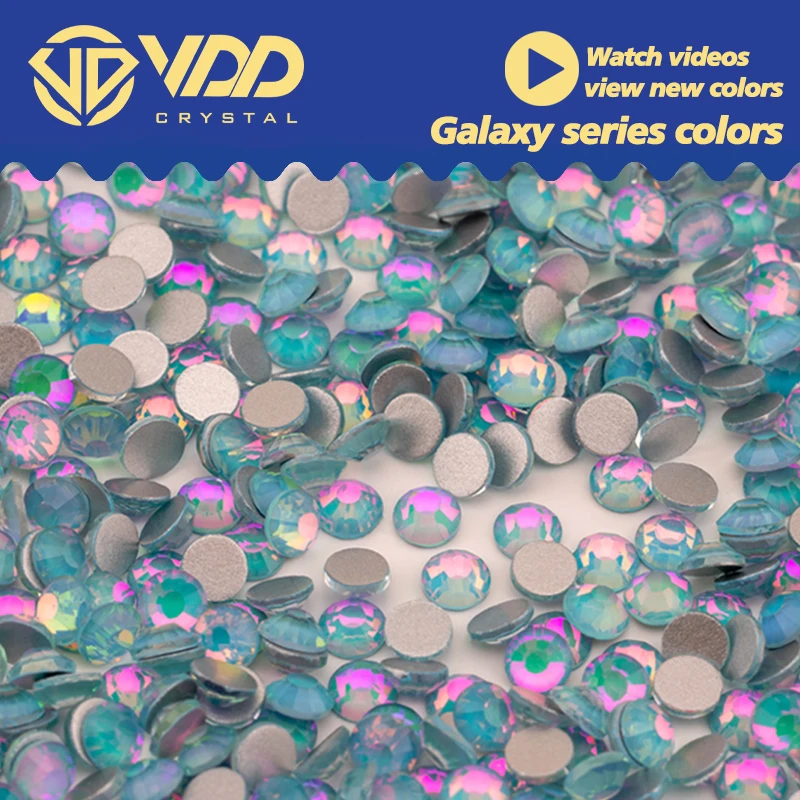 VDD 412 Galaxy-Blue SS4-SS50 Glass Rhinestones Crystal High Quality Flatback Stones For Nail Art DIY Crafts Decorations