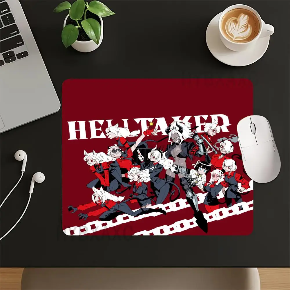 Hybxaxc helltaker anime pequeno mousepad gamer gaming mouse computador otaku borda de bloqueio diy personalizado foto portátil notebook esteira