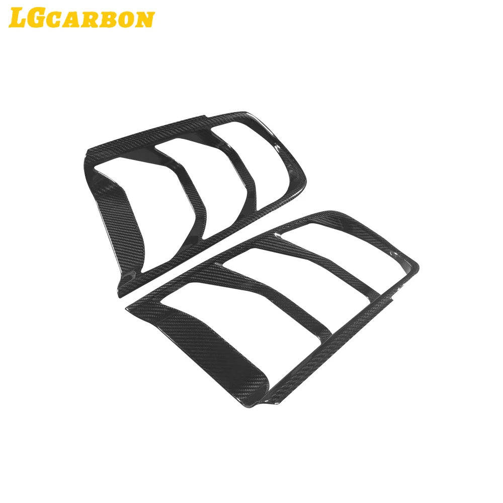 LGcarbon Fibra De Carbono Tail Light Trim, Lâmpada traseira Frame Case Capa para Ford Mustang 2014-2021, Decoração para amortecedor traseiro do carro