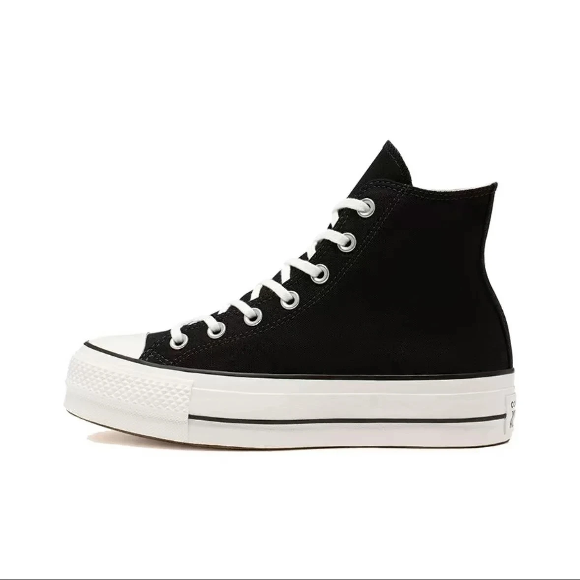 Converse Chuck Taylor All Star Platform Clean Skateboarding Shoes Men and Women Outdoor Canvas Shoes Vintage Sneaker Black