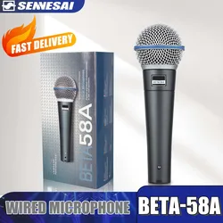 SENNESAI professionale di alta qualità Beta58a microfono cablato leggendario grado A microfono vocale dinamico Karaoke per Performance Stage