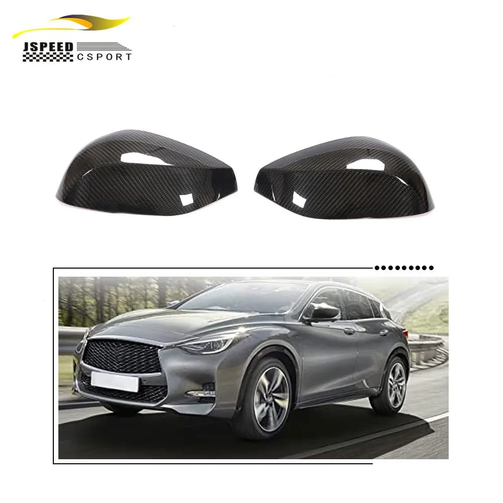 

Suitable for Infiniti Q50, Q60 and Q70 sedans 4-door 2013-2021 dry carbon fiber car rearview mirror covers