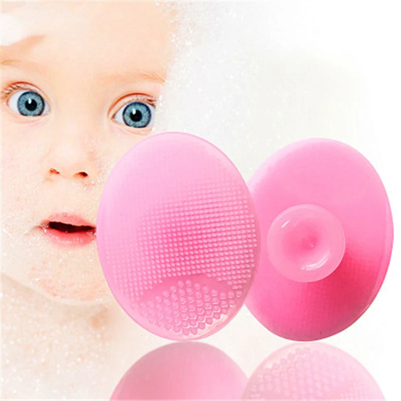 1pc Silicone Bath Brush Face Exfoliating SPA Blackhead Facial Clean Brush Baby Shower Bath Head Skin Gentle Cleanser