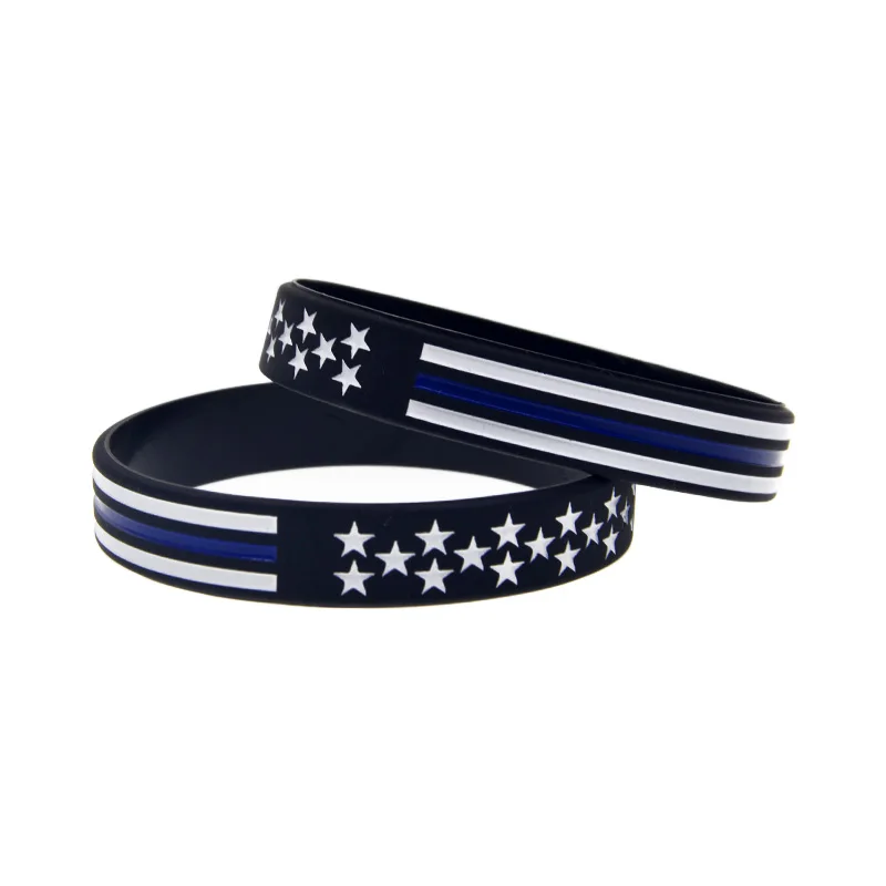 50 قطعة سوار معصم من السيليكون بعلم النجمة الأمريكية يرمز إلى الالتزام على الحرية والعدالة #4