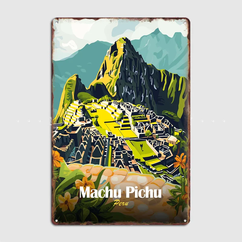 Machu Picchu Peru Poster Metal Sign Room Decor Life Wall Custom Bedroom Indoor Home Wall Decor Posters Room Decoration